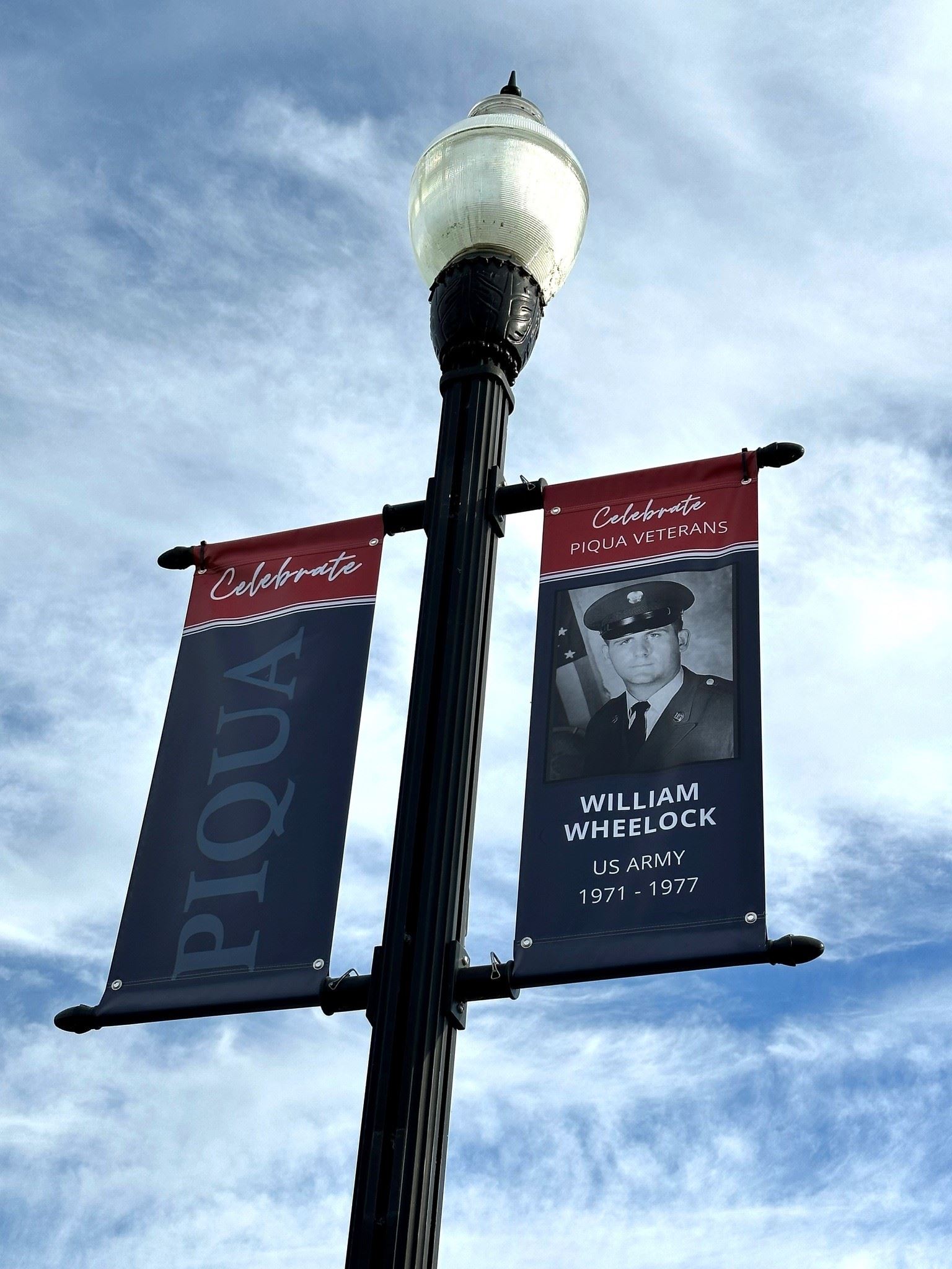 Veterans banners on poles 2023